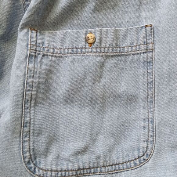 Texx Canada Light Wash NHL Calgary Flames Denim Button Down Shirt Men's Medium - Picture 7 of 14